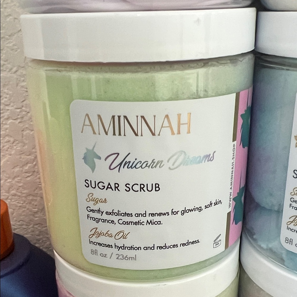 Aminnah Skincare Unicorn Dreams Sugar Scrub 8 OZ